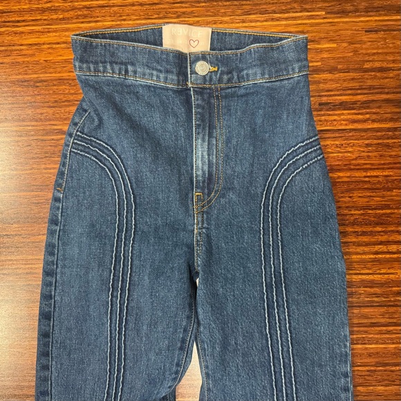 Revice Women’s Denim Rollergirl Flares Size 26 Retro 70s Boho High Rise 30” - Picture 2 of 8